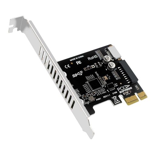 5Gbps Type-E USB 3.1 フロントパネル IDC ソケット & USB3.0 20Pin - PCI-E 1X Express カード VL805 アダプター (デスクトップマザーボード用)
