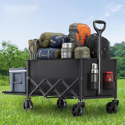 Elegear キャリーワゴン キャリーカート 140L 大容量 開斗・関斗両用 100KG 折りたたみ 容量可変式 軽量コンパクト設計 家庭用 買い物 キャンプ アウトドア カート 家族向け