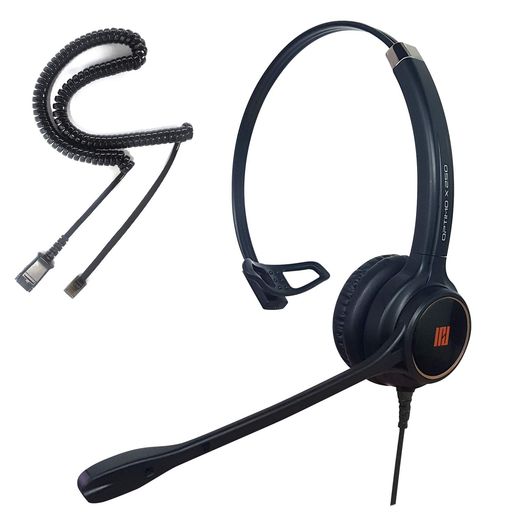 IPD IPH-250 Optimo-X シングル イヤー ノイズ キャンセリング コール センター/オフィス ヘッドセット、U10P ボトム ケーブル付き と互換性があります NEC、NTT、日立、ナカヨ、岩津、東芝、Oki、…