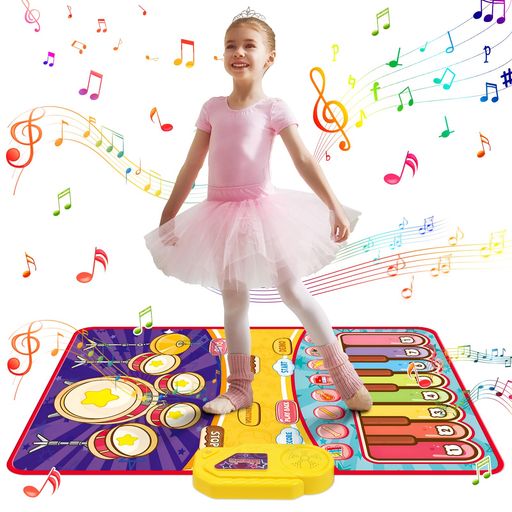 ピアノマット おもちゃ Skirfy 音楽マット 2in1遊び方 子供向けダンスマット