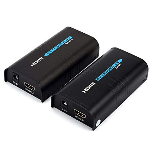 TREASLIN HDMI 延長器エクステンダー 160M TCP IP 経由 LAN エクステンダー 1080P RJ45 HDMIエクステンダー OVER IP CAT7 CAT6 CAT6A LANケーブル 60Mまで 延長 PC カメラ モニター