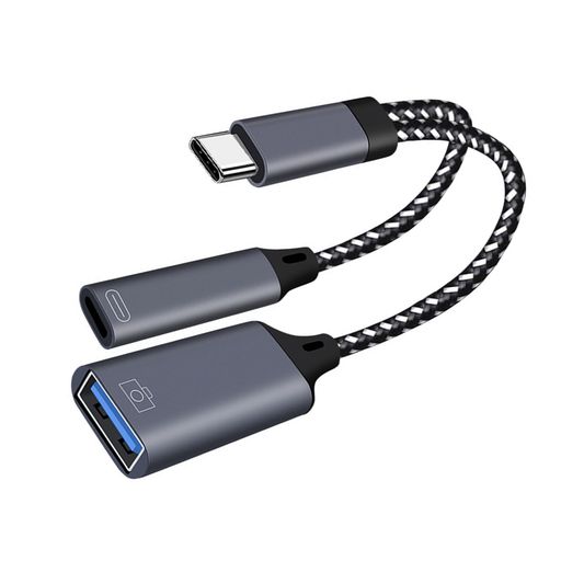 USBTypeC変換アダプタUSBカメラアダプタUSBOTG変換アダプタUSB3.0高速ポート+USBTypeC高速PD充電ポート互換USB