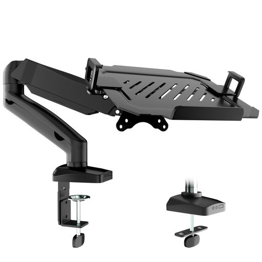 WORLDLIFT ノートパソコンアーム 調整可能なトレイ付き 17インチまで 耐荷重9KG ノ...