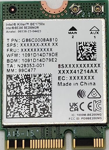 Wi-Fi7にアップグレードして、Wi-Fi接続速度を最大化します。 最大速度5.8Gbpsのトライバンド802.11BE、802.11BE Wi-Fi 7ルーターを搭載。 2.4GHz、5GHz、6GHz帯域で最大5.8Gbpsの最大速度、超低レイテンシー。 ゲームに最適。 最大速度には、互換性のあるWi-Fi 7ルーターと、距離、機器、構成などの要素が必要です。 Windows 11(64ビット)が必要です。PCにはキーE付きのM.2 PCIeスロットが必要です。AMDベースのシステムには対応していません。 【備考】原産国は中国かベトナムのいずれかです。 製品(B12-12、A15-15)のマーキングはバッチ情報を提供し、機能に影響を与えません。
