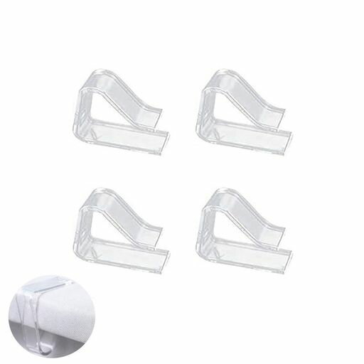 YIXINLYMY テーブルクロス止め 固定用 テーブルクロスクリップ 【4個入り】 2~3.5cm対応デスクボード クリアータイプ 滑り止め 結婚式 卒業 防風 北欧
