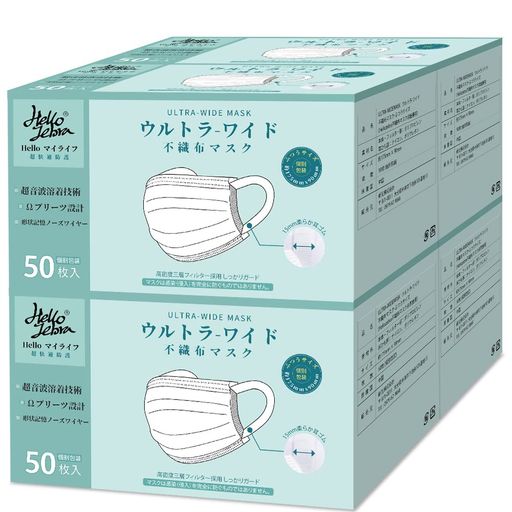 マスク 不織布 幅広耳紐 耳が痛くなりにくい 三層構造 使い捨てマスク 個包装 プリーツ型マスク 男女兼用 大人用 200枚入