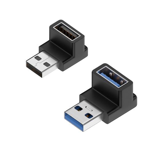 LUYING usb l字 USB 3.2 変換アダプタ L型 L字型 小型 軽量 タイプA オス メス 10Gbps 高速データ伝送アダプタ 方向 変換 延長 コネクタ 2個セット