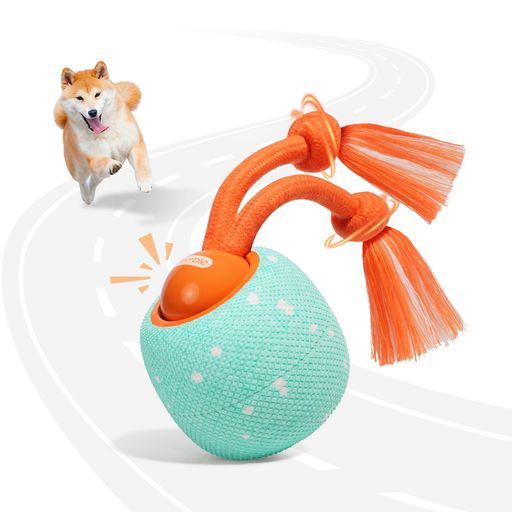 Hoochii x Cheerble 犬ボール 自動で動く ボール型 ロープ付き E-TPU素材 USB充電式 3つの遊びモード 音声ユニット搭載 交換カバー対応 小型犬・大型犬対応 ストレス解消・お…