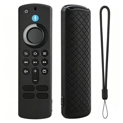【被せるだけの簡単装着】ブラック、 Fire TV Stick HD / 4K 用リモコンに専用設計。はめ込むだけで誰でも簡単に取り付け可能。ボタン部分は正確に開口しているため、押し心地そのままに快適操作。赤外線の通り道も確保しており、リモコンの反応を損ないません。 【落下対策・衝撃緩和】 クッション性の高いシリコン素材を使用し、うっかり落とした際の衝撃をしっかり吸収。リモコンを衝撃や傷から守り、日常使用でのダメージを低減します。エッジまで覆うしっかりカバー設計で、あらゆる方向からの衝撃に対応。 【 握りやすい滑り止め仕様】 背面に施した特殊な滑り止めパターン(ダイヤモンド柄)により、手の中でしっかり固定。滑りにくいので、リモコンを落とすリスクが低減します。また、側面のフック穴にストラップを通せば、好きな場所に掛けて保管でき、紛失防止にも役立ちます。 【 環境に配慮したやわらか素材】 手触りが良く、しなやかなシリコンを採用。手に程よくフィットし、快適なグリップ感を実現。耐衝撃性、耐落下性に優れ、日常のちょっとした衝撃からリモコンを守ります。滑り止め効果もあり、安定した操作が可能です。