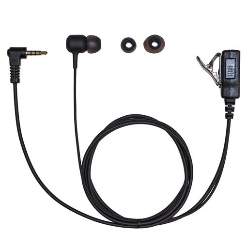 F.R.C. ABLEON カナル型 イヤホンマイク AN-24 スマートフォン用 トランシーバーアプリ対応 [ 1pin L字型プラグ ]