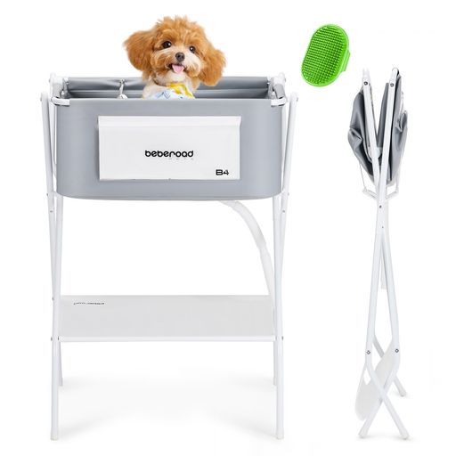 BEBEROAD PETS B4 犬 バスタプ ペット用バスタプ 折りたたみ スタンド付さ 猫犬浴槽 猫犬お風呂用 折りたたみたらい 持ち運び 内外に適用 多機能 排水プラグが付く 耐荷重 25KG