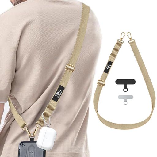 tuulaasii スマホショルダー 斜めがけ首掛け肩掛け 携帯ストラップスマホストラップ 長さ調節可能 ストラップ 1本 タグパッチ2枚入り ショルダーストラップ ロング ネックストラップ スマ…