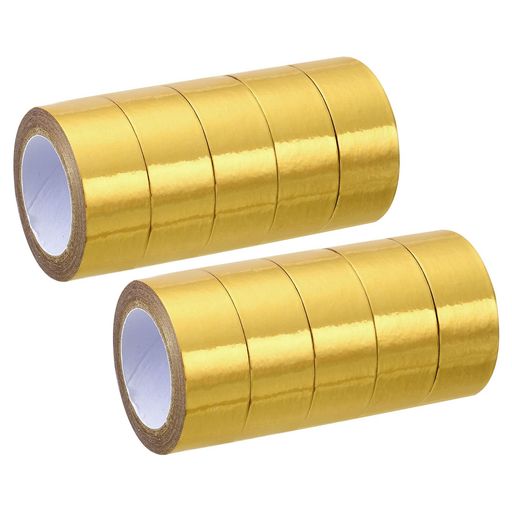 カラー: ゴールドトーン; 素材: 和紙; 幅: 15 mm; 長さ: 5 M; 厚さ: 0.1 mm; パッキングリスト: 10 x メタリック和紙テープ。 利点: 輝く明るい色は装飾的な役割を果たします。滑らかな表面と鮮やかな鏡のような仕上がり。粘着性が良く、靭性が高い。はがしやすく、のり残りがありません。 説明: 1. 適切なサイズのテープを選択してください。2. 希望の長さを切り取ります。3. 装飾。 応用: メタリック和紙テープは、主にフォトフレーム、美術工芸品、DIYスクラップブッキング、ジャーナル、クリスマス カード、ギフトラッピング、ホームオフィスのホリデーパーティー用品などの装飾に使用されます。 注意: ご注文前に正しいサイズ、特にテープの幅をご確認ください。