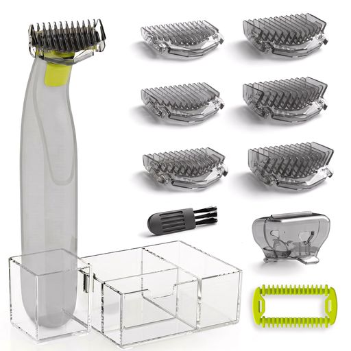 ボックス内プラス – 交換用ガイドコーム6個(1/2/3/4/5/6mm)、ボディコーム1個、保護キャップ1個、透明アクリルオーガナイザースタンド1個。 互換性に関する注意 – ガイドコームは標準ブレードと360ブレードの両方に適合し、保護キャップは標準ブレードにのみ適合します。 素早い長さコントロール – 1~6mmのコームのいずれかにスナップ留めして、エッジング、ひげのディテール、ボディグルーミングを正確な長さのオプションで簡単に行えます。 旅行用収納 – 付属の保護キャップは、保管中や旅行中に標準のブレードを保護し、メッシュやエッジの損傷を防ぎます。 簡単スナップオン&amp;整理 – 工具不要で数秒で取り付けられます。軽量で耐久性のあるアクセサリー。透明なオーガナイザースタンド付きで、キットを整頓して毎日使用できます。