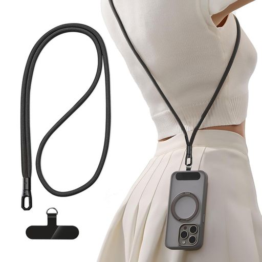 【製品仕様】セット内容:スマホストラップ x 1本(素材:ナイロン)ストラップホルダー x 1個(素材:0.6mm TPU樹脂)ストラップの太さ約6mm。 長さは60cm、ストラップが捻れない回転機構を搭載した一体型のカラビナ。付属のTPU樹脂製のストラップホルダーと合わせてお使いいただくことで、金具同士がぶつからないのでジャラジャラせず、通話もしやすいスマホストラップです。 【より便利な生活を迎えよう!】ポケットの中で携帯電話を探すのにうんざりしていませんか?あなたの頼れる相棒です。子供を抱っこしているとき、買い物をしているとき、犬の散歩をしているとき、旅行をしているときでも、スマホを盗難から守ります。ハンズフリーの自由な利便性をお楽しみください。※ご注意:背面を覆うケースが必須。 【高耐久金属パーツ・信頼できる材料】 本携帯ストラップのフックは高品質な合金製カラビナで耐久性があり、錆びにくく、長期間使用できます。耐荷重約10Kgで丈夫で安心感があります。パッチは、最も過酷な条件下でも壊れません。取り外しも簡単で、スマートフォン、鍵、IDカードなどにも使えます。ツイストロックデザインでしっかり固定。