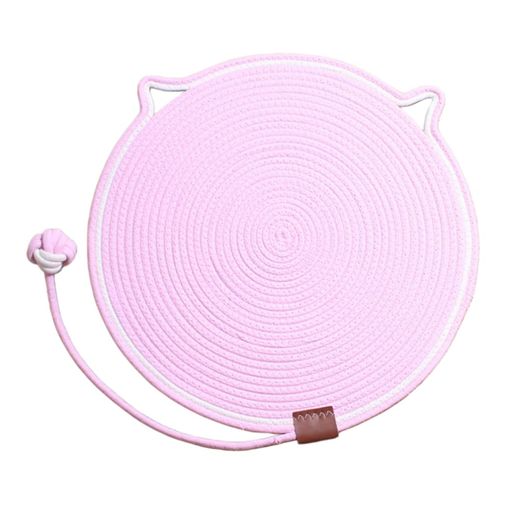 INEKOAGUA 猫 ベッド 猫耳型 ペットマット 50cm 大直径 柔らかい 洗える 遊び用ロ...