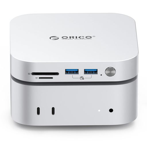 ORICO MiniMate 8TB 外付けSSD Mac Mini M4との互換性、40Gbps(3200MB/s)データ処理用4TB、1000MB/sバックアップストレージ用4TB、USB 3.0(10Gbps) * 3、TF & SD