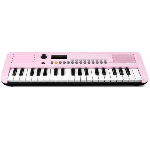 MK-2 ミニ キーボード ピアノ 電子キーボード 37 キー 40 曲 200 音 200 リズム MIDI 機能付きデジタルピアノ ポータブル電子ピアノ (19.3 x 7.3 x 1.9 インチ) (ピンク)