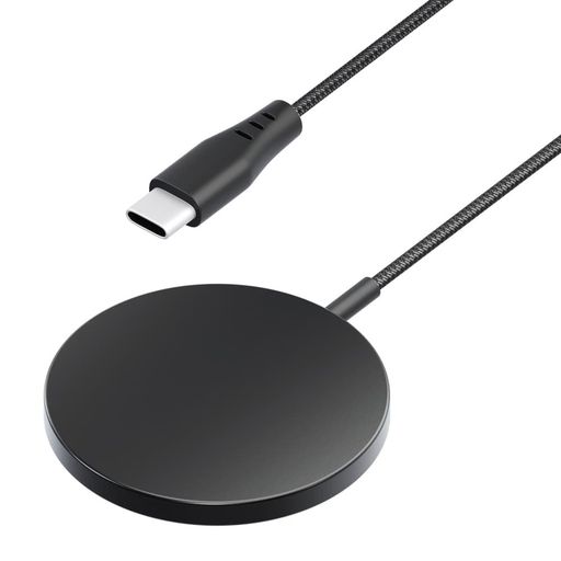マグネットでピタッ!と充電が可能なマグネット式ワイヤレス充電器 USB Type-C一体型ケーブル