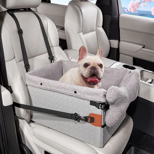 Cavoyo犬車シート車用ドライブベッドドライブボックス小/中型犬猫三重固定助手席後部座席飛び出し防止型崩れしない折り畳み滑り止めベルト付洗えるシートカバーペットケージグレーブ…