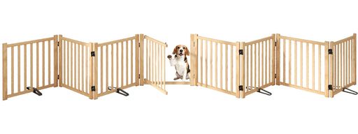 Oapety ペットゲート ドア付き 置くだけ 犬 ゲート ペットフェンス 高さ58cm 幅468cm 自立型ゲート 折りたたみ式