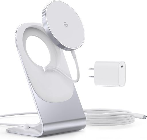 ワイヤレス充電器 Mag Safe充電器 マグネット式 【magsafe充電器+magsafeスタンド+...