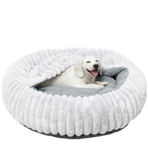 Bidason 猫 ベッド 犬 ベッド 冬 ドーム ペットベッド クッション もふもふ もこもこ 暖かい 猫ハウス 滑り止め ふわふわ 柔らかい ぐっすり眠る 寝床 室内 防寒対策 貝殻型 ペット用品