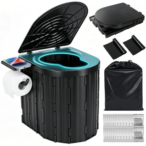 IBVIVIC 簡易トイレ 防災グッズ 折りたたみ式 耐荷重200kg 家庭トイレと同じ高さ 防災 非常用 アウトドア 介護 ブ lien0605-10056497 りあんの通販 パッケージ画像