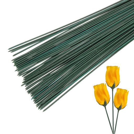 PATIKIL 30 cm 花茎ワイヤー 100個 プラスチック製 フラワーワイヤー人工 フラワー...