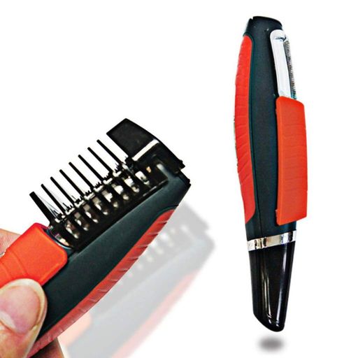 Hair Trimmer Switchblade,ヘアトリマースイッチブレード、個人用ひげタッチヘアトリマーシェーバートイレリムーバーLEDライト付き滑り止めハンドル