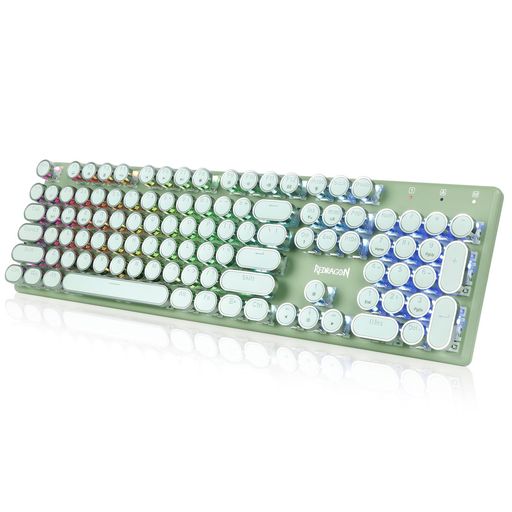 Redragon K710 無線 タイプライター風 メカニカルキーボード 青軸 テンキー付き 2.4G/Bluetooth/USB有線 技適認証取得