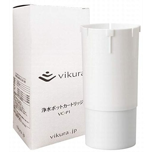 ビクラ浄水ポットカートリッジx2本セット(vikura)【VC-P1】【浄水器】【ゼンケン】