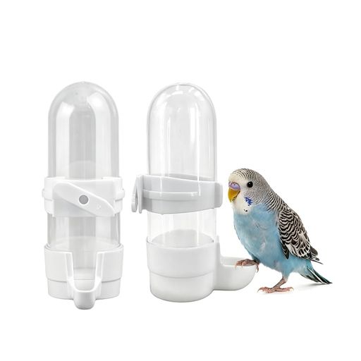 DENGUJD 鳥 水入れ 水飲み器 2個入り 90ml 白い 給水器 給餌器 自動 自動給水器 餌入れ 水入れ 水飲み鳥 小鳥 文鳥 インコ 小動物 バードフィーダー 水飲みボトル