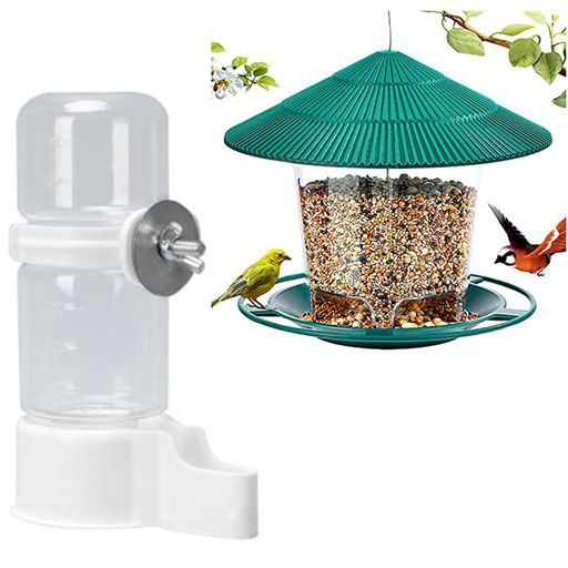 鳥 餌入れ 水入れ 2個セット 鳥用 自動 給餌器 給水器 バードフィーダー 小動物 餌入れ 水飲み器 ペット給水器 外付け インコ 文鳥 オウム オカメインコ セキセイインコ