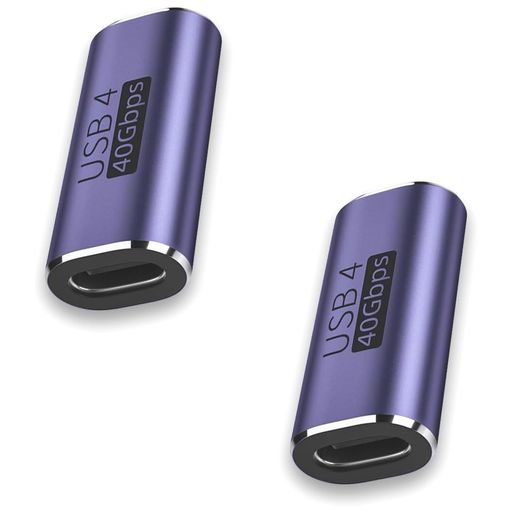 USB Type C 延長アダプタ【40Gbps高速データ転送&100W/5A急速充電& 8K@60Hz映像出力】タイプ USB-C Type C 延長コネクタ USB4メス 延長コード Thunderbolt 3、Mac Book