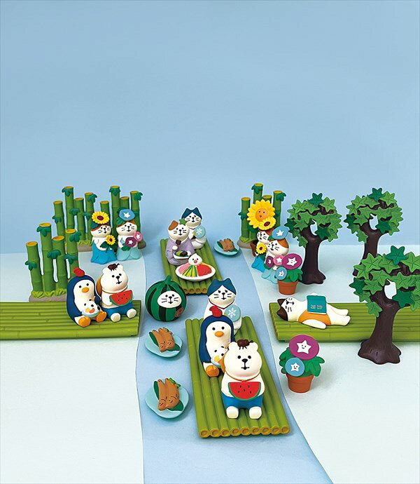 【在庫商品】 涼風雪女猫 コンコンブル まったり夏すずみ 2024 夏 DECOLE concombre まったりマスコット 飾り 置物 ディスプレイ インテリア [2]