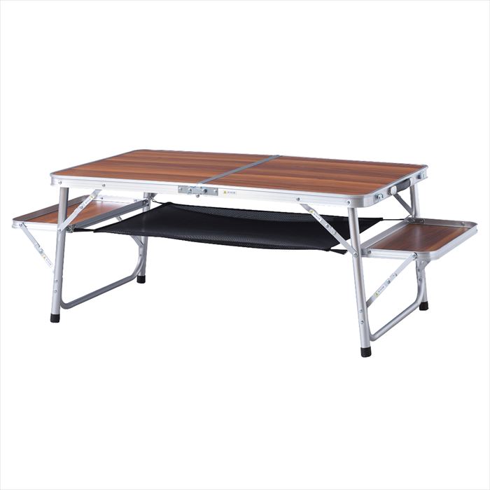 東谷 収納力抜群 トレー ネット付き フォールディングテーブル アウトドア 折りたたみテーブル ODL-556..