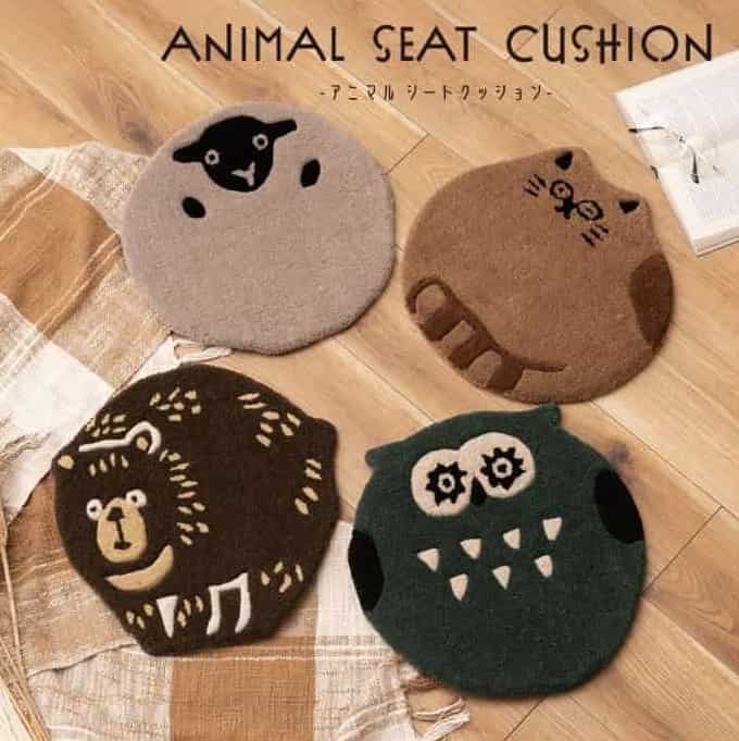Rakuten - 東谷 FAB-012 アニマルシートクッション 動物 ネコ フクロウ ヒツジ クマ かわいい おしゃれ アニマル柄