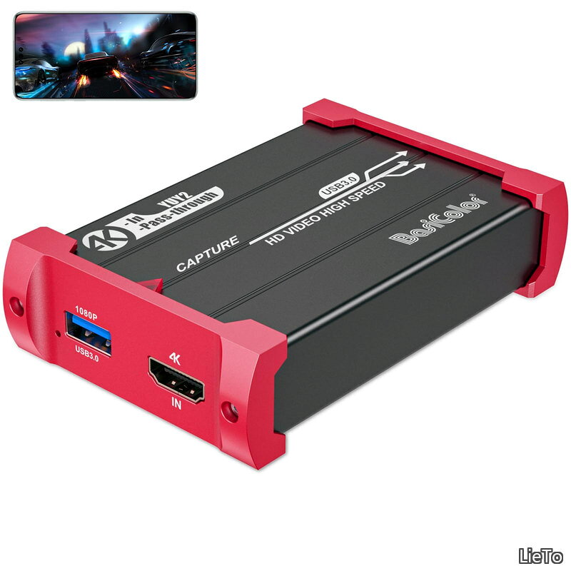 【送料無料】キャプチャーボード HDMI 4K30FPSパススルー キャプチャーボードSwitch対応 1080P 60FPS映像・ビデオキャプチャー USB3.0高速伝送 ドライバー不要 Switch PS5 PS4 PS3 Xbox Wii Uゲーム録画実況 HDMIビデオ録画用