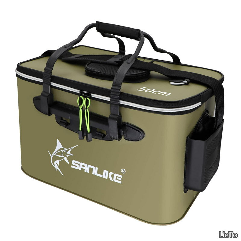 【送料無料】バッカン バケツ 水汲みバケツ 容量39L 50cm EVA素材 折りたたみ 釣り用ケース 道具入れ・エサ入れ コンパクト 軽量 グリ..