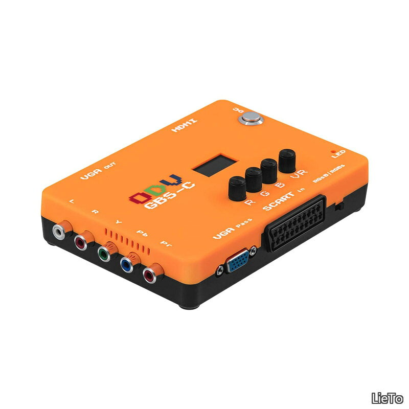 [무료 배송] ODV-GBS-C 오리지널 드로잉 비디오 어댑터 GBS 컨트롤 RGBS/YPbPr/RGBHV/Scart에서 VGA/HDMI 변환 [레트로 게임 전용] PS1/PS2/PS3/게임 큐브/N64 게임기용 일본어 취급 설명서 첨부