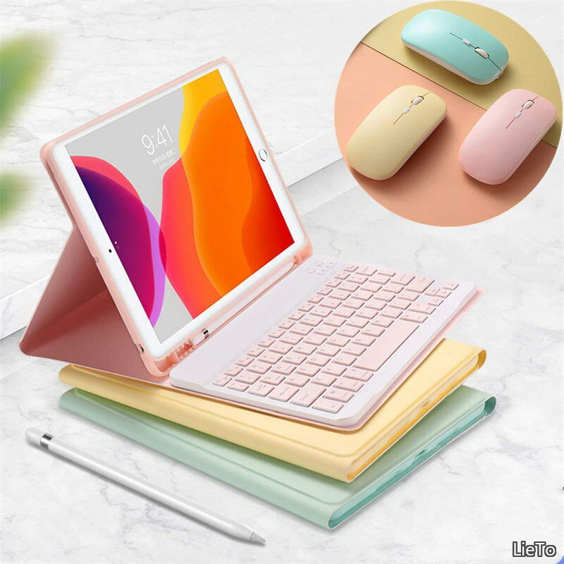 樂天商城 - 【送料無料】iPad Mini5 iPad mini4 キーボードケース かわいい キャンディーカラー レディース アイパッド ミニ5 ミニ4 分離式 カラーキーボード ケース カバー アップルペンシル収納可能 ペンホルダー付き 女性 人気 (ミント)