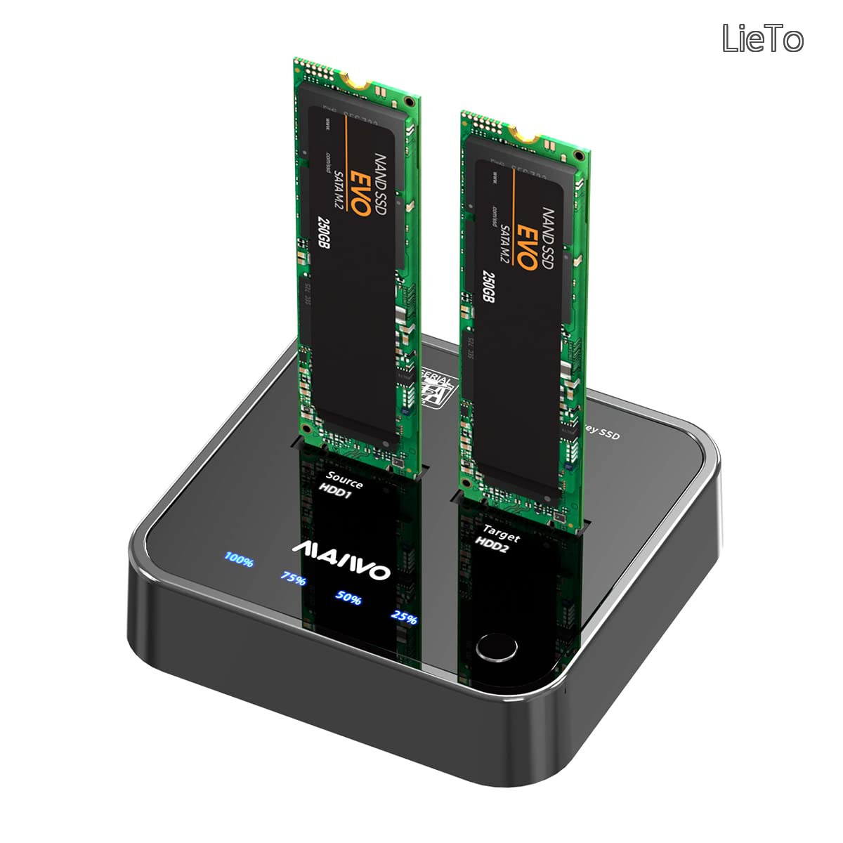 【送料無料】K3016S 2ベイ m.2 SATA ドッキングステーション 工具不要 Type C - SATA SSD 外付けハードドライブエンクロージャ B + Mキー用 オフラインクローン複製機 ワンキーシステムディスクコピー機能対応 (5Gbps)
