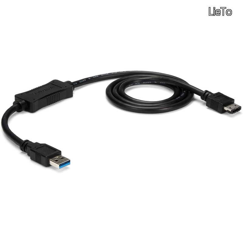 【送料無料】USB 3.0 - eSATA変換アダプタケーブル (91cm) eSATA対応HDD/SSD/光学ドライブを接続可能 USB3S2ESATA3
