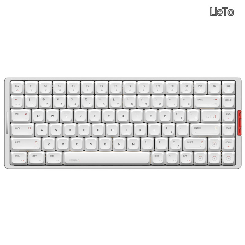 【送料無料】MQ80 ロープロファイルメカニカルキーボード 75%フルアルミニウムケース ワイヤレスキーボード 2.4Gレシーバー付き Bluetoothと有線接続 Mac/Windows用 (ムーンライトシルバー)