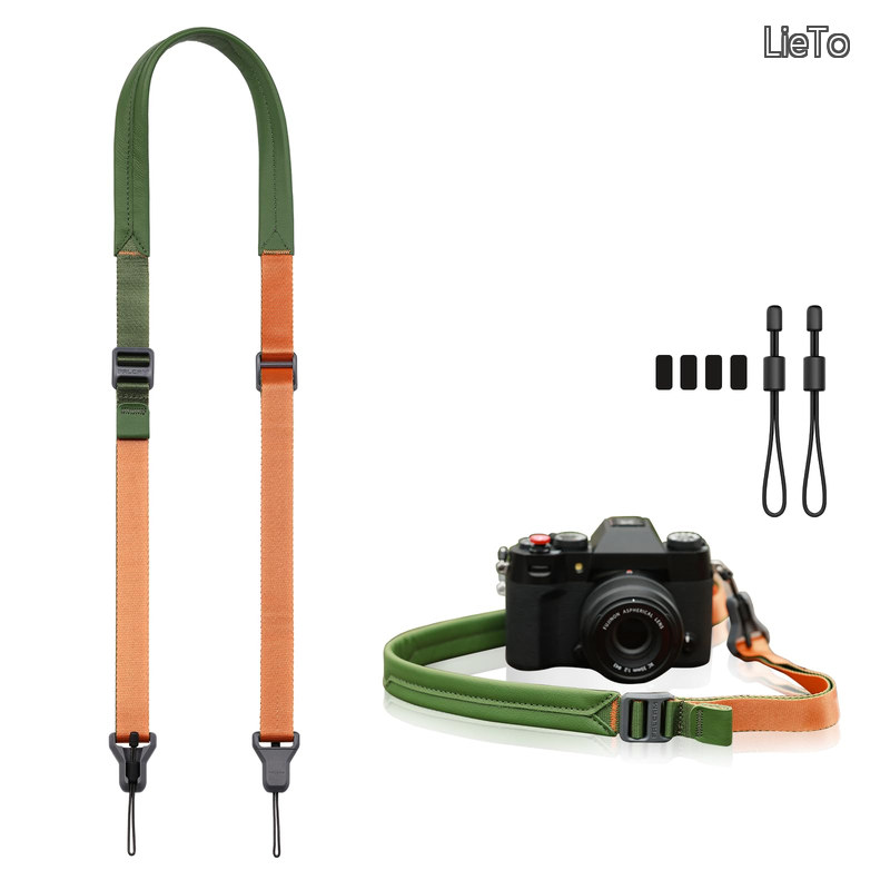 【送料無料】Falcam Maglink カメラストラップ ショルダーストラップ マグネット クイックバックル 790mm〜1400mm 速写ストラップ 長さ調節可能 入門ミラーレスカメラ/デジタル/小型一眼レフ/コンパクトカメラなどに適合 23mm細幅 Lite V2 Green