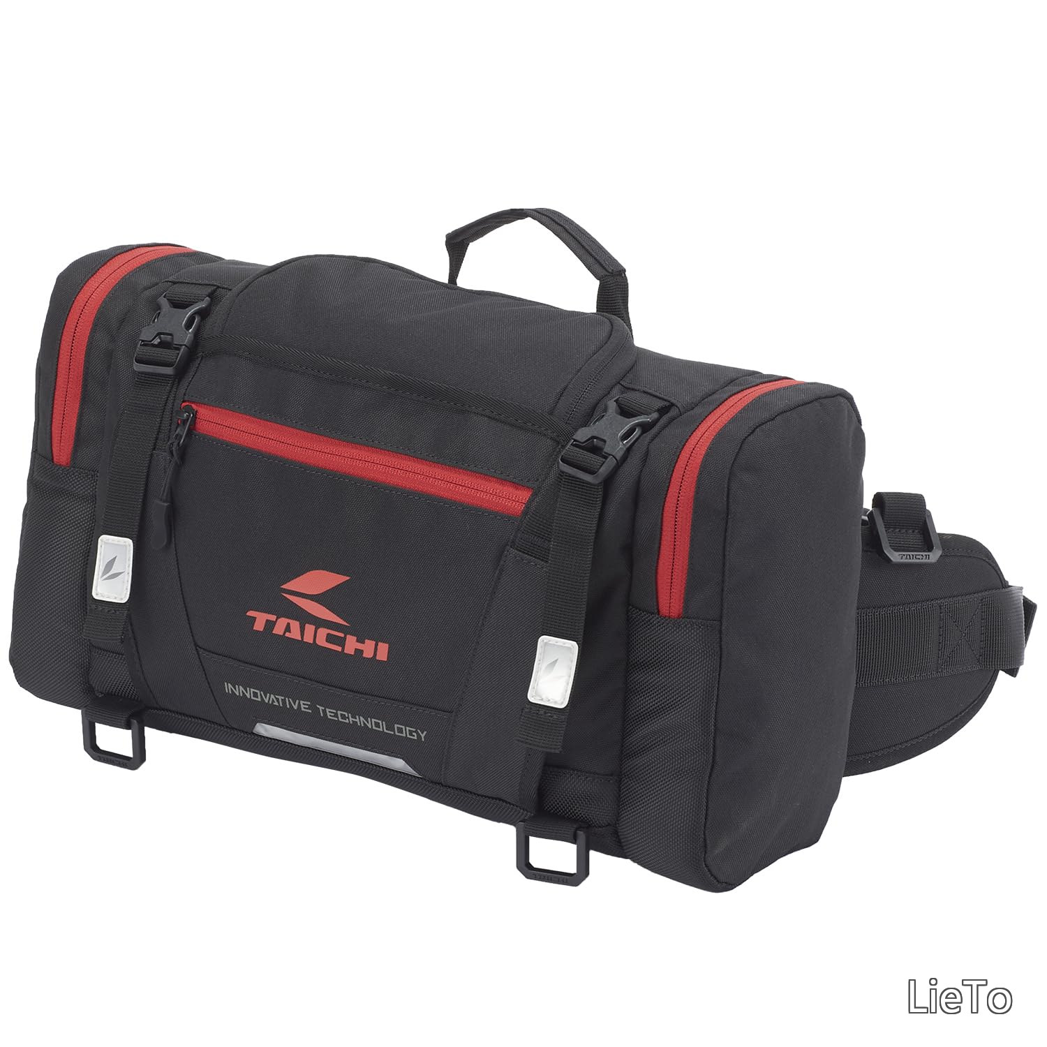Rakuten - 【送料無料】TAICHI) バイク ボディバッグ ウエストバッグ ウエストポーチ 防水 大容量 ツーリング レインカバー付属 ヒップバッグ(L) RSB291