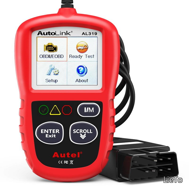 Autolink AL319 OBD2 診断機 故障コードの読み取りと消去 obd車検時エラーチェック用 自動車 診断機 エミッションモニターのステータスのチェック エンジン警告灯のオフ 日本語化可能 JOBD基準な国産車に非対応