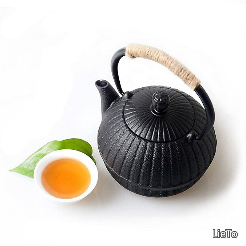 Rakuten - 【送料無料】兼用急須 鉄瓶 茶道具 鉄分補給 お茶 鉄器 茶こし付き 直火 統工芸品 カボチャの形をしたケトル 0.5L