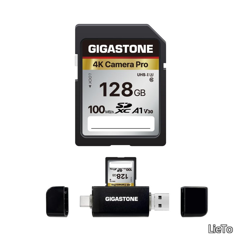 【送料無料】SDカード 128GB メモリーカード Type Cカードリーダー付 A1 V30 U3 Class 10 SDXC 高速 4K UHD & Full HD ビデオ Canon Nikon など デジタルカメラ 一眼レフ対応 ミニケース1個付